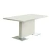 Wood Dining Table With Metal Base In White - White And Chrome -Gourmet Interiors 775dc99a 18d3 4e15 af56 e722f3c59fcd