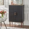 Angelo:HOME Minka Mid-Century Scalloped Front Cabinet - Black -Gourmet Interiors 7774a5e5 2eb7 43e0 a9cb 715fa9fc997f