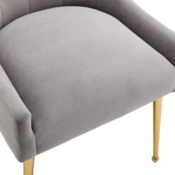 Clihome Tufted Velvet Upholstered Side Chair (Set Of 2) - Grey -Gourmet Interiors 77d25902 e66e 4536 9b9e 4b01bfffef51