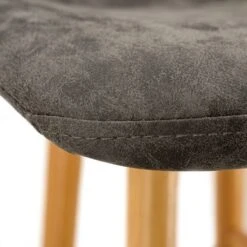 LeisureMod Markley Modern Leather Dining Chair With Gold Legs Set Of 4 - Charcoal Black -Gourmet Interiors 77e57216 678f 4761 a8bc 93771c363b47