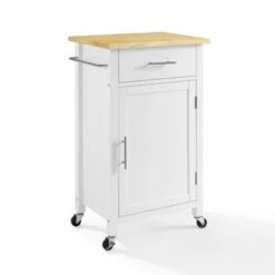 Savannah Wood Top Compact Kitchen Island/Cart - 37"H X 22.25"W X 15.75"D - Kitchen Cart - Wood - White 23 Savannah Wood Top Compact Kitchen Island/Cart - 37"H X 22.25"W X 15.75"D - Kitchen Cart - Wood - White -Gourmet Interiors 7814a1a1 0b44 4f18 a965 684b8eebe556