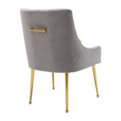 Clihome Tufted Velvet Upholstered Side Chair (Set Of 2) - Grey -Gourmet Interiors 78454f1f a502 4165 923f 3052bcc59a0b