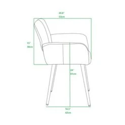Modern Open Back Upholstered Dining Chair With Wood Legs - Green 15 Modern Open Back Upholstered Dining Chair With Wood Legs - Green -Gourmet Interiors 786a5c83 7b94 40bf a9d2 0e08aabf0eb1