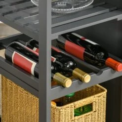 HOMCOM Utility Kitchen Cart, Rolling Kitchen Island Storage Trolley - White 28 HOMCOM Utility Kitchen Cart, Rolling Kitchen Island Storage Trolley - White -Gourmet Interiors 7897e72f 98ce 42c4 91ed 48eae84458a2