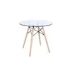 LeisureMod Dover Round Top Bistro Dining Table Wood Eiffel Base - Clear -Gourmet Interiors 7a19fb95 b02f 4fce bd72 83dec80d7d2f