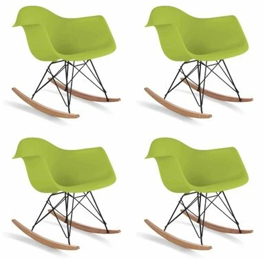 Porch & Den Old Weir Mid-Century Bucket Eiffel Style Rocking Dining Chair (Set Of 4) - Taupe 8 Porch & Den Old Weir Mid-Century Bucket Eiffel Style Rocking Dining Chair (Set Of 4) - Taupe - Image 6