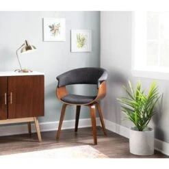 Carson Carrington Sauda Mid-century Modern Chair - N/A - Charcoal Fabric/Walnut -Gourmet Interiors 7a7c0fab dd36 4220 9236 2a8de9f982a3