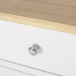 Maynard Indoor Glass Paneled Kitchen Cart With Wheels By Christopher Knight Home - White + Natural -Gourmet Interiors 7b42e90d 6d43 4e90 a6d2 df82137ecad2