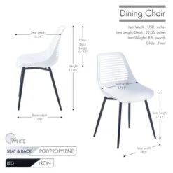 Porthos Home Ebrill Dining Chairs Set Of 2, Plastic Shell, Iron Legs - Black 41 Porthos Home Ebrill Dining Chairs Set Of 2, Plastic Shell, Iron Legs - Black -Gourmet Interiors 7b7e3f40 bf49 4ba6 ba22 da526c2689a0