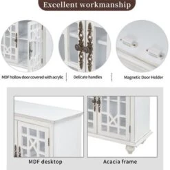 Merax 4 Acrylic Doors Sideboard With Adjustable Height Shelves - Black 36 Merax 4 Acrylic Doors Sideboard With Adjustable Height Shelves - Black -Gourmet Interiors 7bdbaa77 856b 44c5 9948 f14e9e06f2de