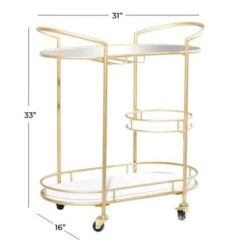 Contemporary Modern Iron 3 Tier Drink Bar Storage Cart - Gold, Silver, Or Matte Black - Gold 15 Contemporary Modern Iron 3 Tier Drink Bar Storage Cart - Gold, Silver, Or Matte Black - Gold -Gourmet Interiors 7c50553e f1b8 4d0e 8631 57d1ed473c3f
