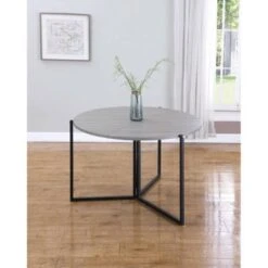 Somette Round Foldaway Dining Table - Matte Grey 16 Somette Round Foldaway Dining Table - Matte Grey -Gourmet Interiors 7c664411 45b9 4a88 a1bb cd39c0cde7a8