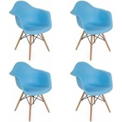 Porch & Den Old Weir Mid-Century Wood Eiffel Base/ Bucket Dining Chair (Set Of 4) - Green -Gourmet Interiors 7c80da78 8e53 4fe2 af07 cf725ad4a8db