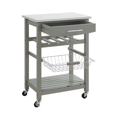 Causey Kitchen Cart Grey 5 Causey Kitchen Cart Grey - Image 3