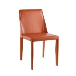 Porthos Home Fei Dining Chairs Set Of 2, Bridle Leather And Steel - Grey -Gourmet Interiors 7dfa79a1 47c1 44f7 9a75 b6d49b9da433