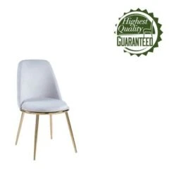 Porthos Home Dani Dining Chairs Set Of 2, Velvet Upholstery, Gold Legs - Green -Gourmet Interiors 7e558f36 ca2b 4b1a ae5f e5f70495f99f