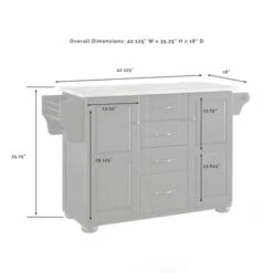 Eleanor Natural Wood Top Kitchen Island - Portable - Wood -Gourmet Interiors 7ed0e7fe 0251 442e bf5b ddf28e2f9b62