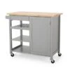 Westcliffe Contemporary Kitchen Cart With Wheels By Christopher Knight Home - 41.75" W X 18.90" D X 35.25" H - Natural + Gray -Gourmet Interiors 7f9f1158 4f15 449f 9a80 46c23554f123