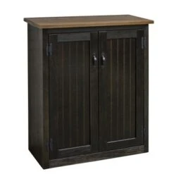 72-inch Tall Lodge Style China Cabinet With 3 Display Shelves And 2 Doors - Espresso Top & Base -Gourmet Interiors 7fc16b43 c140 4bea ad0d 88919cab89e0