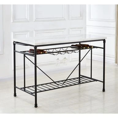 Callao Marble Tall Kitchen Island By Greyson Living - Black 3 Callao Marble Tall Kitchen Island By Greyson Living - Black