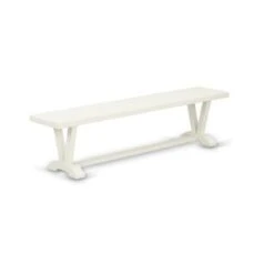 East West Furniture Table Set - A Dining Table And Linen Fabric Dinning Chairs With Stylish Back - Linen White (Pieces Option) - V027MZ015-5 -Gourmet Interiors 801746b3 64a6 456f 83a2 8d75fa39aecb