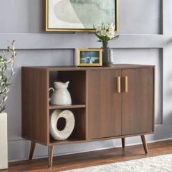 Simple Living Adela Mid-Century Sideboard - Walnut -Gourmet Interiors 80cec164 bc32 4352 898f 1abda3d1192a
