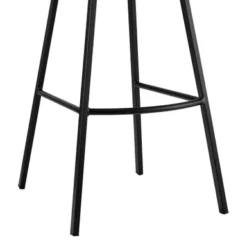 Tandy Gray Faux Leather And Black Metal 30" Bar Stool -Gourmet Interiors 80dd26bb 5e7f 4d56 8a5c ace99f5774e1