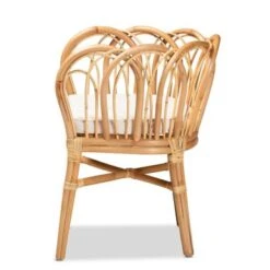 Baxton Studio Melody Modern Natural Finished Rattan Dining Chair - Neutral -Gourmet Interiors 81745ca7 0fd2 4ced a651 064929ae0714