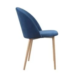 Porthos Home Jailyn Armless Metal And Velvet Dining Room Chair - Blue -Gourmet Interiors 82349390 e54b 4128 934e 84093f53015e