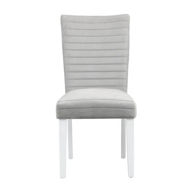 ACME Elizaveta Side Chair In Gray And White High Gloss (Set Of 2) - Set Of 2 - Gray And White High Gloss - Dining Height 4 ACME Elizaveta Side Chair In Gray And White High Gloss (Set Of 2) - Set Of 2 - Gray And White High Gloss - Dining Height - Image 2