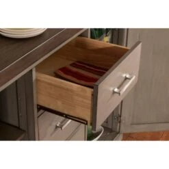 Hillsdale Brigham Kitchen Island In Gray With Stainless Steel Top - 36.25H X 48W X 18D - Portable 17 Hillsdale Brigham Kitchen Island In Gray With Stainless Steel Top - 36.25H X 48W X 18D - Portable -Gourmet Interiors 837f89f2 8517 4e5c 8694 24a1bf73be36