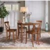 30" X 30" Counterheight Dining Table With 4 X-Back Stools - 5 Piece Set - Espresso -Gourmet Interiors 83a2da7a 4583 4424 9fab fcdaa17a7d5d