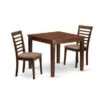 3 Piece Dinette Set With Dining Room Table And 2 Dining Chairs In Mahogany Finish (Seat's Type Options) - OXML3-MAH-C -Gourmet Interiors 83cd23df ec7b 4237 afac 7a4bbf9dfd61