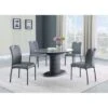 Somette Kenya Extendable Dining Table With Art Deco Stripe Base - Black -Gourmet Interiors 8608abdd a758 42d7 a48d c3db0f0db1f1