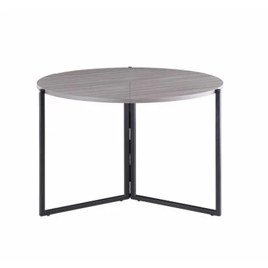 Somette Round Foldaway Dining Table - Matte Grey 9 Somette Round Foldaway Dining Table - Matte Grey - Image 7