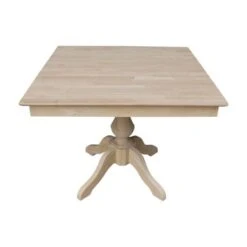 36" X 36" Square Top Pedestal Table - Unfinished - 35.9"H -Gourmet Interiors 862910bc 9724 45ec b82b 23f8cd0cbab2