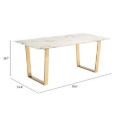 Ben Air Dining Table White & Gold - White/Gold - White/Gold -Gourmet Interiors 86bde43b ffc4 46f6 8036 08dd9644aec2