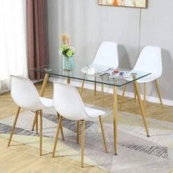 Sicotas 4 Piece Dining Chairs Set For Kitchen Living Room - Grey/Black -Gourmet Interiors 876886a1 7bb1 4791 bf2d 8058f886baf7