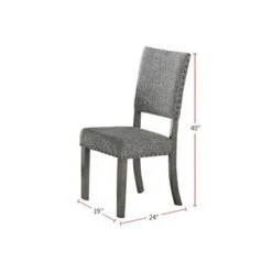 Set Of 2 Upholstered Fabric Dining Chairs - Black -Gourmet Interiors 87d62868 fd3c 44d0 adad 0bd8ff394b22