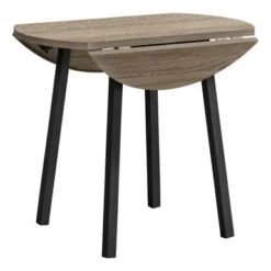 Dining Table Set/ 3pcs Set/ Small/ 35" Drop Leaf/ Kitchen/ Metal/ Laminate/ Brown/ Black/ Contemporary/ Modern -Gourmet Interiors 87d8051a 8275 43f3 8f81 aa571259a429