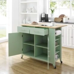 Savannah Wood Top Drop Leaf Kitchen Island/Cart - 30"d X 42"w X 37"h - Mint 40 Savannah Wood Top Drop Leaf Kitchen Island/Cart - 30"d X 42"w X 37"h - Mint -Gourmet Interiors 8802a68c 776e 4044 97da 6d1c5f6b828f