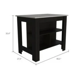 Boahaus Le Havre Kitchen Island (Black) - Black -Gourmet Interiors 894a2d3e 9706 48e9 91a0 92192dbf04e2