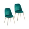 Porthos Home Dani Dining Chairs Set Of 2, Velvet Upholstery, Gold Legs - Green -Gourmet Interiors 8a3453f0 c173 4fce 9aa6 bbca2d7ec18a
