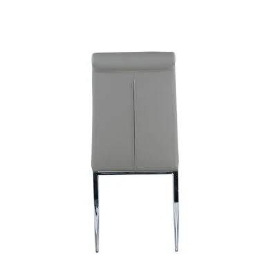 Somette Contemporary Upholstered Cantilever Side Chair, Set Of 4 - Grey 9 Somette Contemporary Upholstered Cantilever Side Chair, Set Of 4 - Grey - Image 7