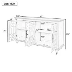 Merax 4 Acrylic Doors Sideboard With Adjustable Height Shelves - Black 37 Merax 4 Acrylic Doors Sideboard With Adjustable Height Shelves - Black -Gourmet Interiors 8a884a11 4723 4712 8bf1 5b8192e78022