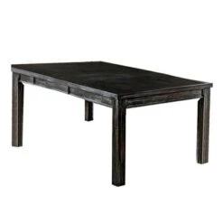 Rustic Extendable Dining Table In Antique Black - Antique Black