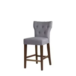 Nova Grey Tufted Back Counter Stool -Gourmet Interiors 8ae77c2b 5f6c 496e ab05 b2dc035a5793