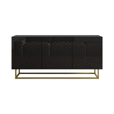 Lattice 02 63" Sideboard - Black 6 Lattice 02 63" Sideboard - Black - Image 4