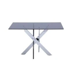 Somette Gene 51 Inch Dining Table - Chrome - Chrome -Gourmet Interiors 8b6f4ad5 5eec 4d8e 9e69 fc68162d622a