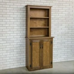 72-inch Tall Lodge Style China Cabinet With 3 Display Shelves And 2 Doors - Espresso Top & Base -Gourmet Interiors 8b9f2c62 303d 4aef 85d7 b5704dc41774